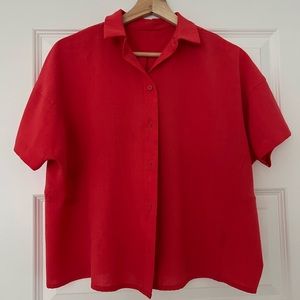 Red Lululemon Blouse